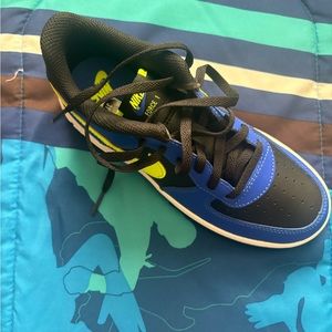 BRAND NEW. Black, Blue & Yellow Nike Air Force One Sneakers